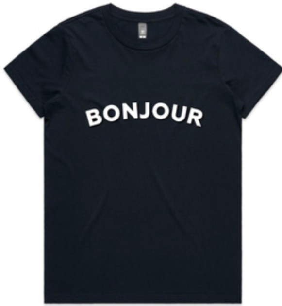 BONJOUR TEE navy