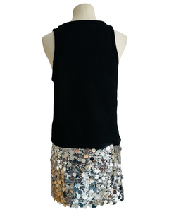 SILVER SEQUIN mini skirt