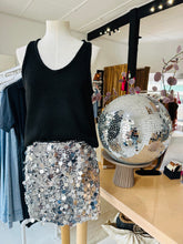 Load image into Gallery viewer, SILVER SEQUIN mini skirt