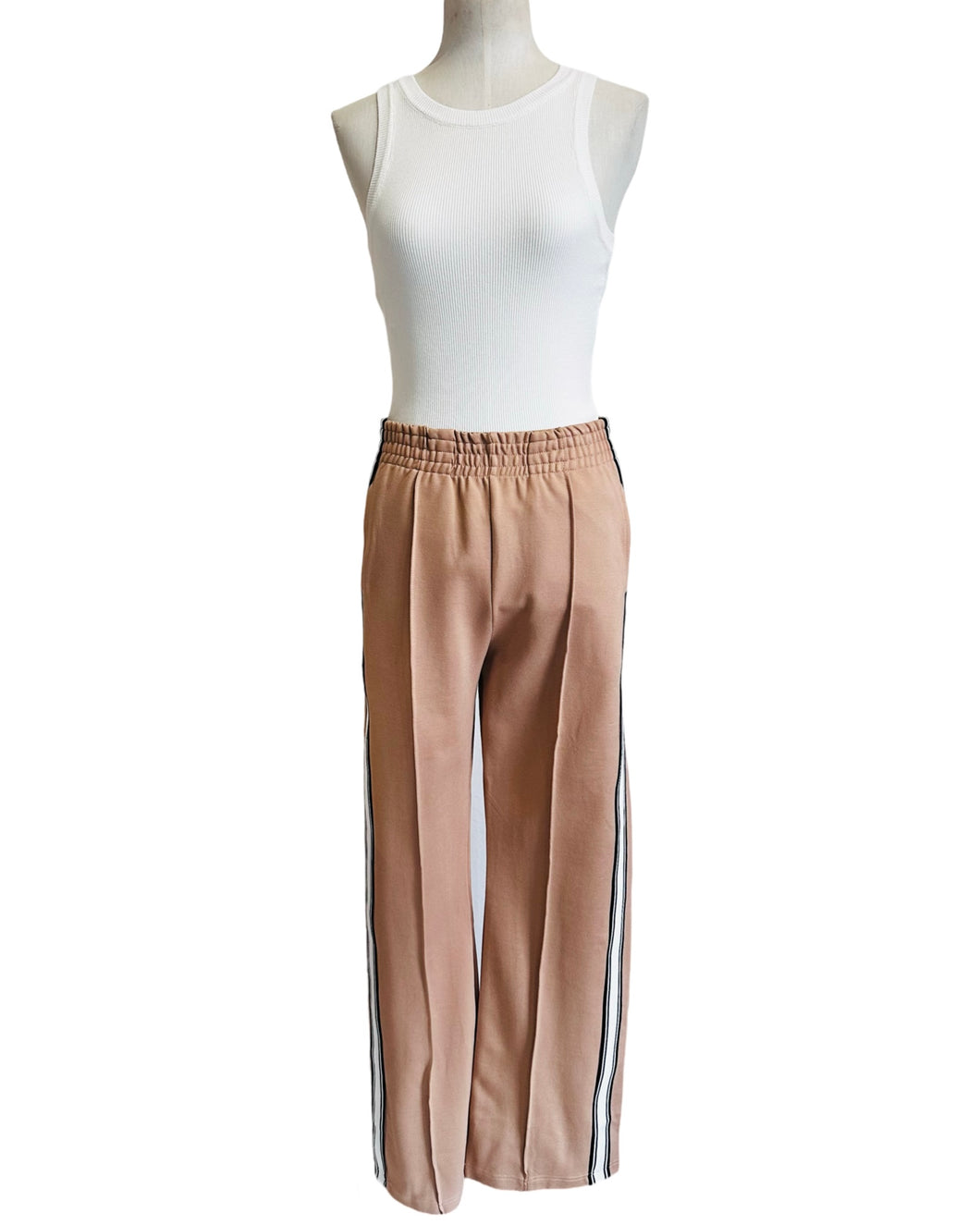 TWILL STRIPE PANT light tan