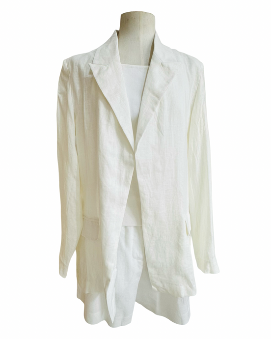 AMARA LINEN JACKET white