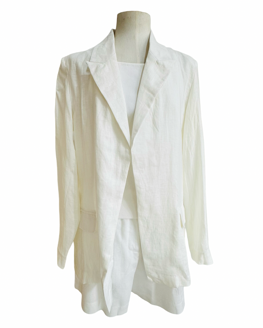 AMARA LINEN JACKET white