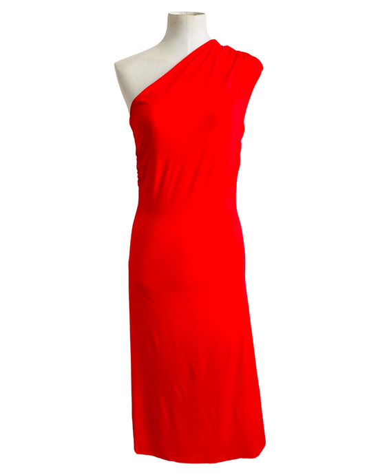 SCARLET ONE SHOULDER DRESS