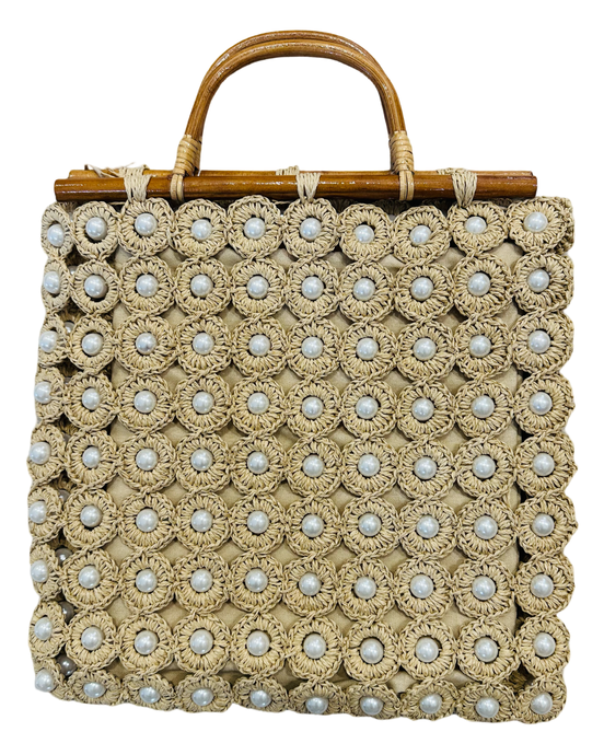 CROTCHET PEARL TOTE