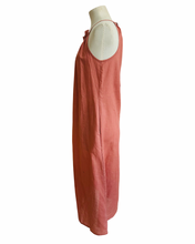 Load image into Gallery viewer, CHARLOTTE LINEN HALTER DRESS coral