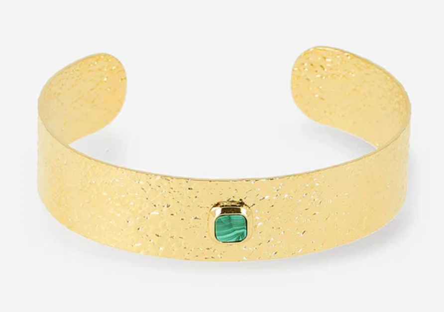 BIJOUX cleo malachite cuff